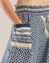 Harem pants with a wide elastic waistband